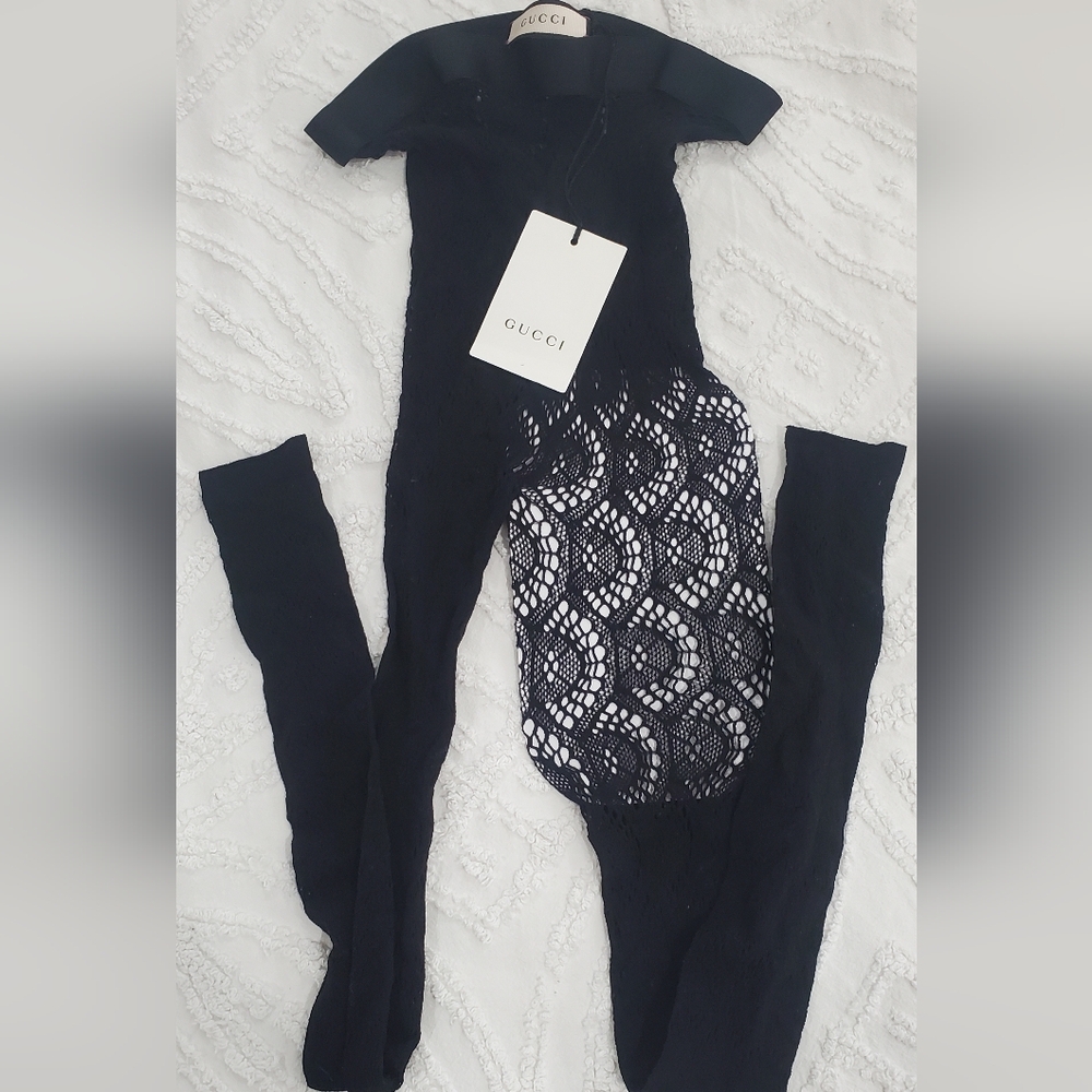 NWT GUCCI Leg Hills Lace Tights